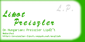 lipot preiszler business card